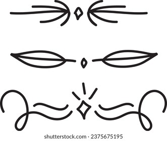 Hand drawn ornament divider collection, hand drawn clipart, borders clipart design element, doodle dividers, hand drawn line borders, leaf design, vintage ornaments, decorament element
