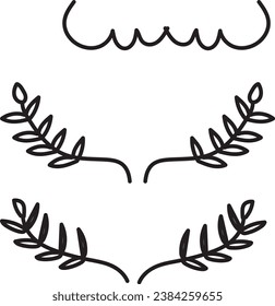 Hand drawn ornament divider collection, hand drawn clipart, borders clipart design element, doodle dividers, hand drawn line borders, leaf design, vintage ornaments, decorament element