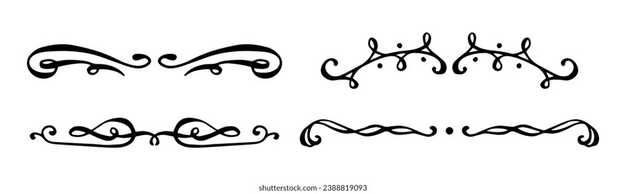 Hand drawn ornament divider collection