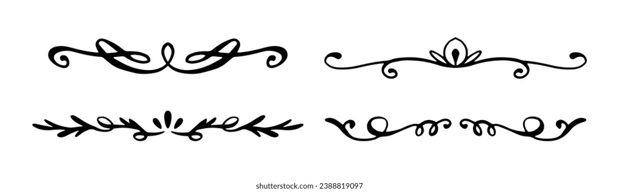 Hand drawn ornament divider collection