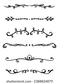 Hand drawn ornament divider collection