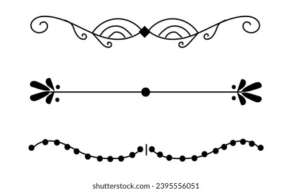 Hand drawn ornament divider collection	
