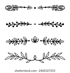 Hand drawn ornament divider collection	