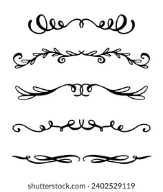 Hand drawn ornament divider collection	