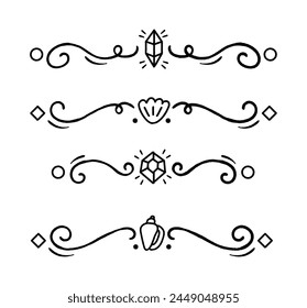 Hand drawn ornament divider collection
