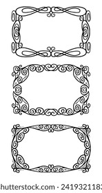 Hand drawn ornament frames	art