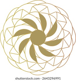 hand drawn ornament Mandala Symmetry. Circular pattern in form of mandala, tattoo, decoration