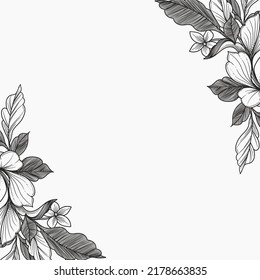 hand drawn ornament for wedding framing 