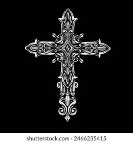 Hand drawn ornamental cross 2