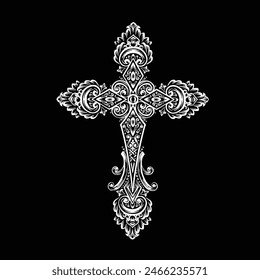 Hand drawn ornamental cross 6