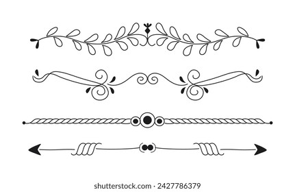 Hand drawn ornamental divider collection