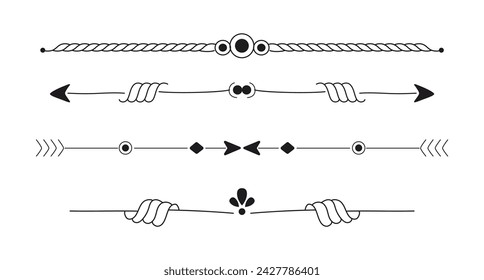 Hand drawn ornamental divider collection