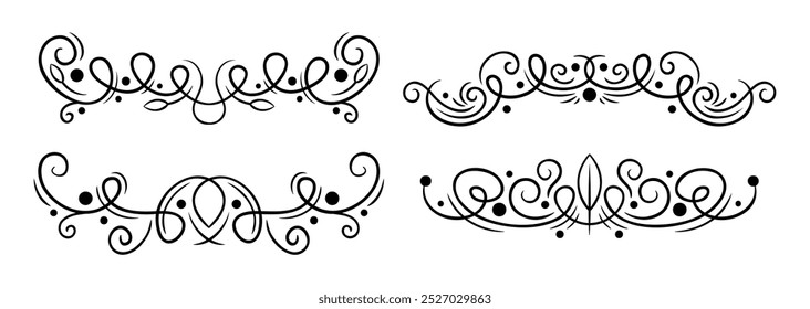 Hand drawn ornamental divider collection