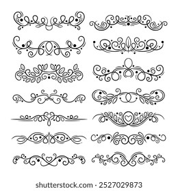 Hand drawn ornamental divider collection