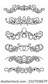 Hand drawn ornamental divider collection