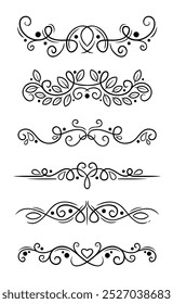 Hand drawn ornamental divider collection