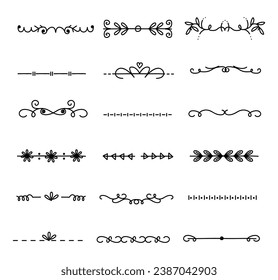 Hand drawn ornamental divider pack