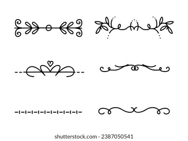 Hand drawn ornamental divider pack