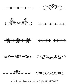 Hand drawn ornamental divider pack