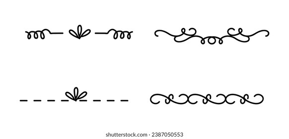 Hand drawn ornamental divider pack