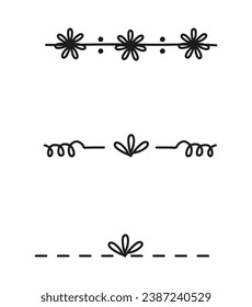 Hand drawn ornamental divider pack