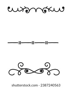 Hand drawn ornamental divider pack