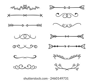 Hand drawn ornamental divider pack