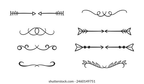 Hand drawn ornamental divider pack
