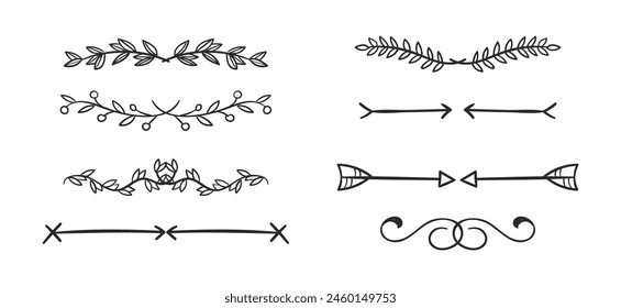 Hand drawn ornamental divider pack