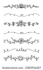 Hand drawn ornamental dividers pack