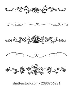 Hand drawn ornamental dividers pack