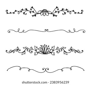 Hand drawn ornamental dividers pack
