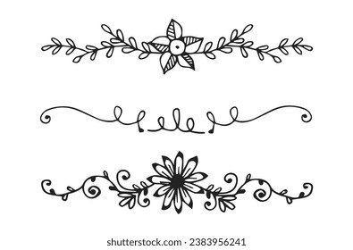 Hand drawn ornamental dividers pack