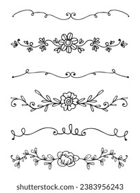 Hand drawn ornamental dividers pack