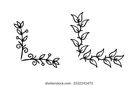Hand drawn ornamental element collection