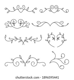 Hand drawn ornamental elements. - Vector.