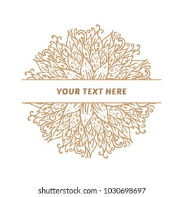 Hand Drawn Ornamental Floral Mandala Background, pattern mandala