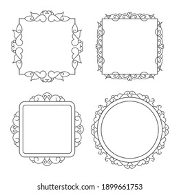 Hand drawn ornamental frame. - Vector.
