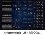 Hand Drawn Ornamental Frames. Vintage calligraphic elements. Decorative frames, flourish dividers, borders. Beautiful swirls, sinks decorated with motifs and scrolls. Circle, square and rectangular
