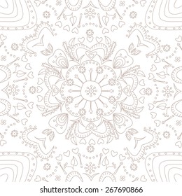 Hand drawn ornamental lace pattern