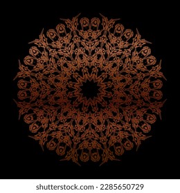 Hand drawn ornamental luxury coloring mandala design