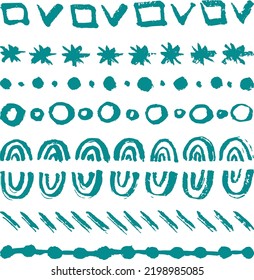 Hand drawn ornaments dividers. Grunge sketch mark lines
