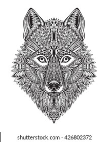 Wolf Face Tattoo Images Stock Photos Vectors Shutterstock