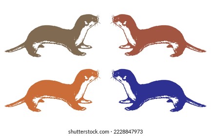 Hand Drawn Otter Vector Illustration
