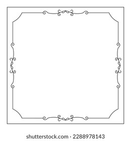 hand drawn outline background and frame