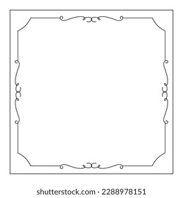 hand drawn outline background and frame