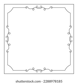 hand drawn outline background and frame