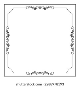 hand drawn outline background and frame