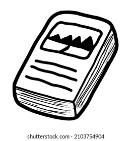 hand drawn outline book icon