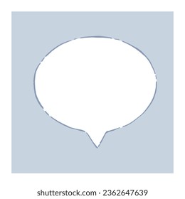 Hand Drawn Outline Cartoon Speech Bubble Word Bubble Chat Bubble